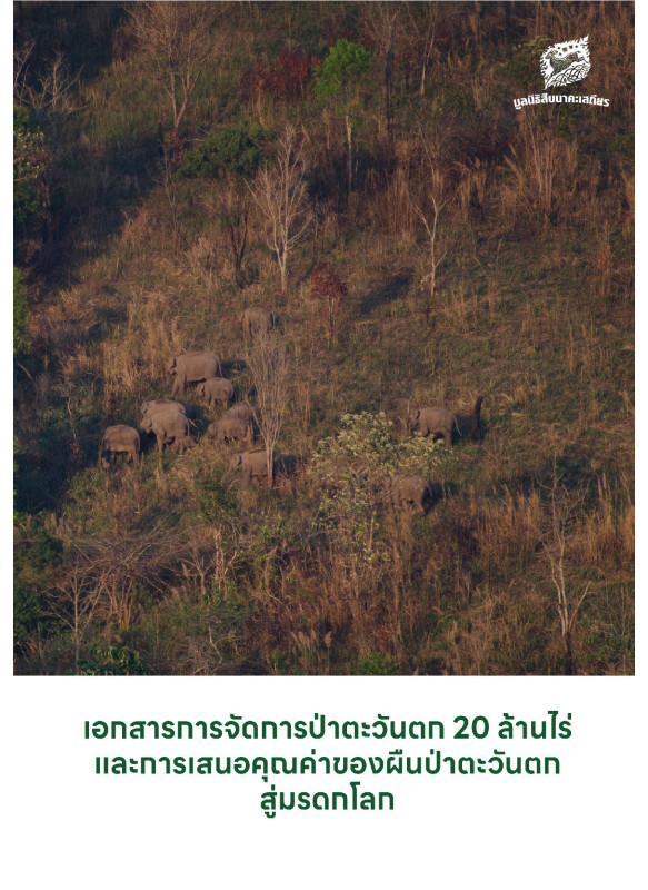 เอกสารการจัดการป่าตะวันตก 20 ล้านไร่ และการเสนอคุณค่าของผืนป่าตะวันตกสู่มรดกโลก